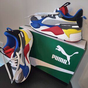 Size 7 Y (GS) Puma RS-X Running Shoes Toys White Red Yellow Blue